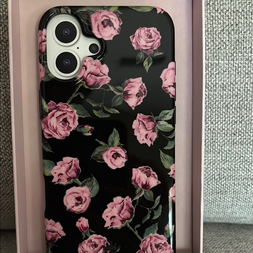 Floral Black Phone Case